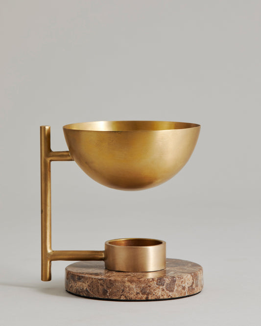 Nordal A/S AYU aroma burner - brass/marble